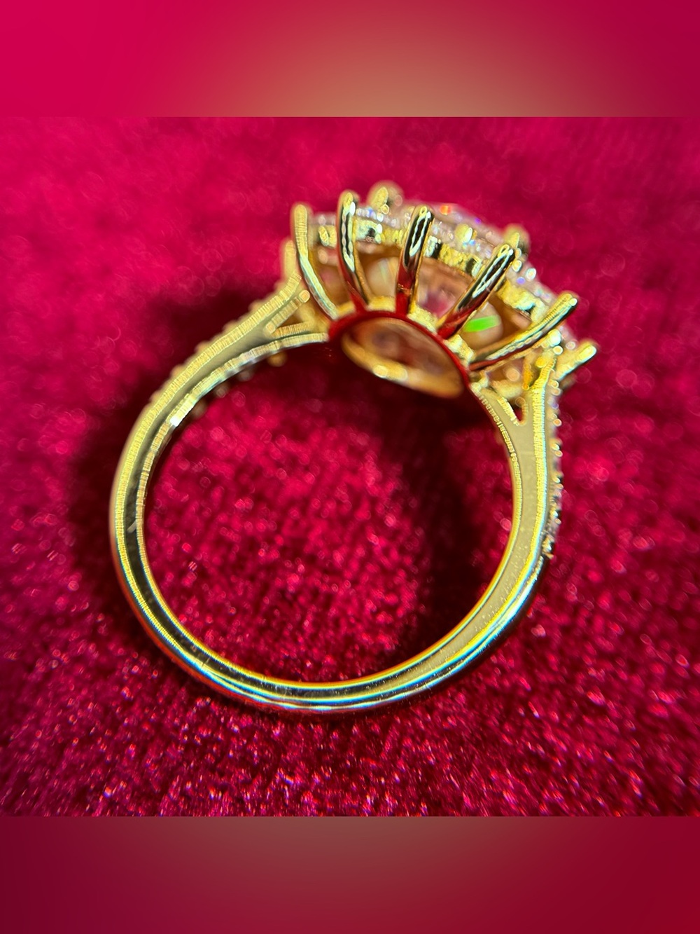 2 ct Floral Halo Moissanite Ring • Size 6 • Custom US Vendor • NWOT - Picture 12 of 14